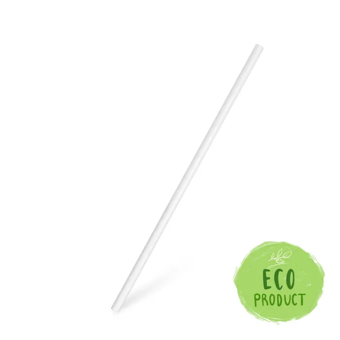 Hlavný obrázok produktu Slámky papírové rovné, bílé 20 cm, průměr 6 mm BIO [100 ks]