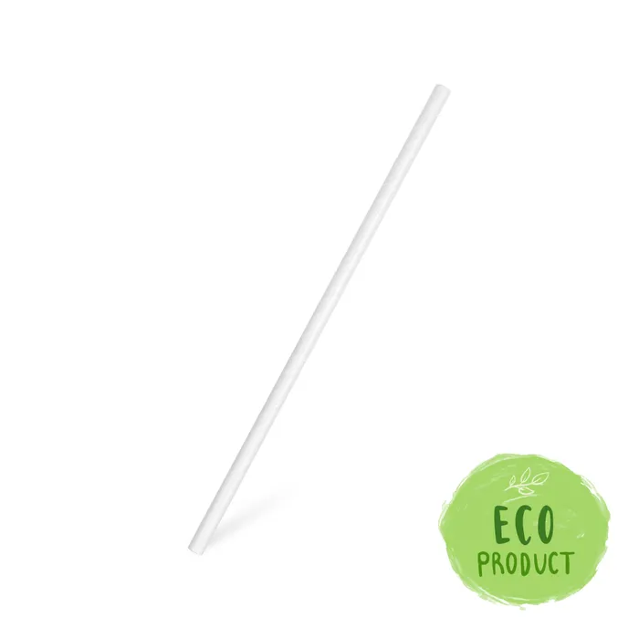 Hlavný obrázok produktu Slámky papírové rovné, bílé 20 cm, průměr 6 mm BIO [25 ks]