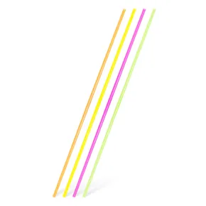 Slamky plastové rovné XXL neón 100 cm, priemer 6,5 mm [100 ks] (znova použiteľná)