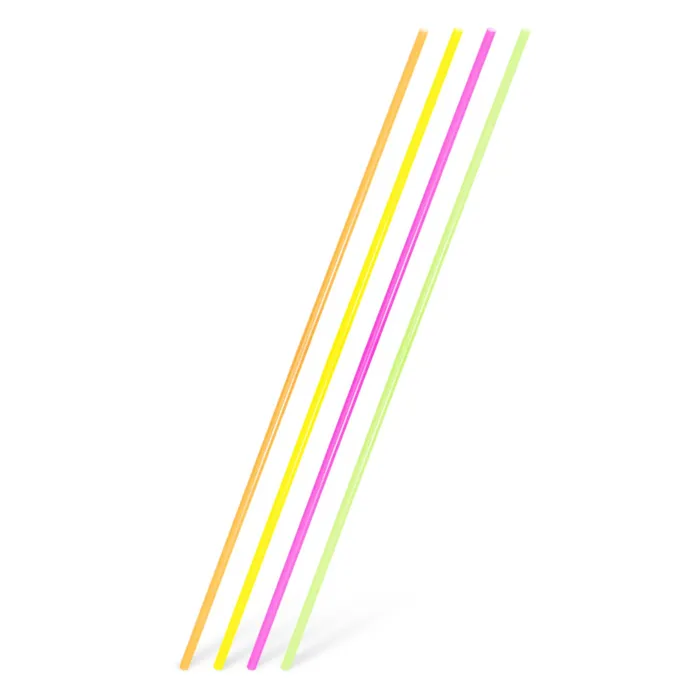 Hlavný obrázok produktu Slámky plastové rovné XXL neon 100 cm, průměr 6,5 mm [100 ks] (znovu použitelná)
