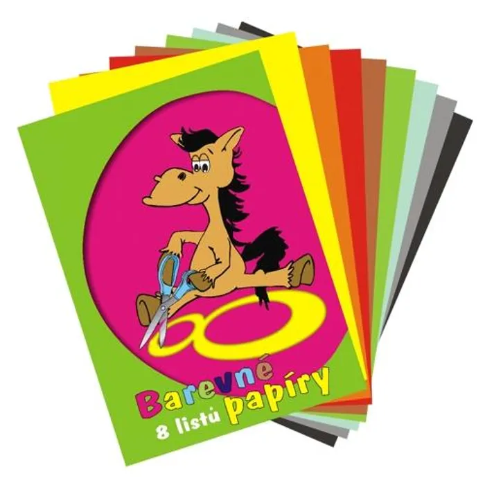 Hlavný obrázok produktu Složky barevných papírů A4 - 8listů/složka