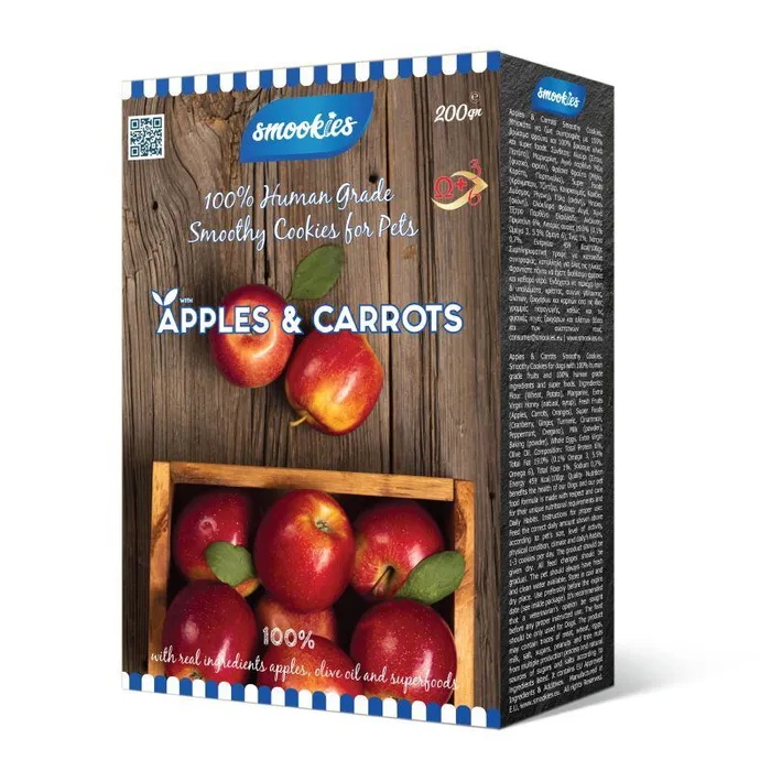 Hlavný obrázok produktu SMOOKIES Premium APPLE - jablkové sušenky 100% human grade, 200g