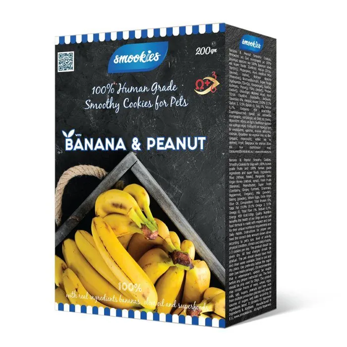 Hlavný obrázok produktu SMOOKIES Premium BANANA - banánové sušenky 100% human grade, 200g