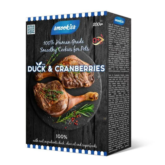 Hlavný obrázok produktu SMOOKIES Premium DUCK - kachní sušenky 100% human grade, 200g