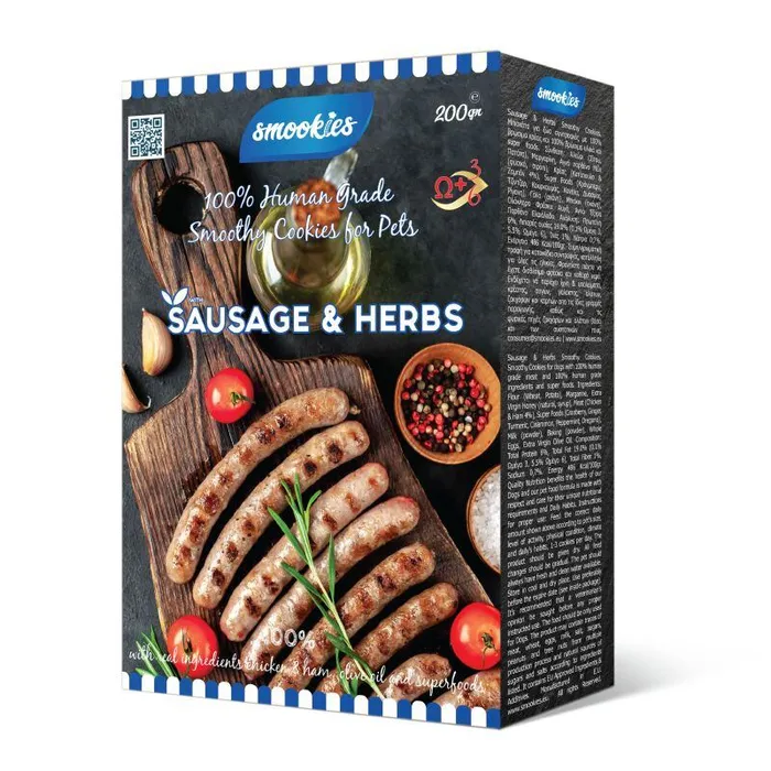 Hlavný obrázok produktu SMOOKIES Premium SAUSAGE - klobáskové sušenky 100% human grade, 200g