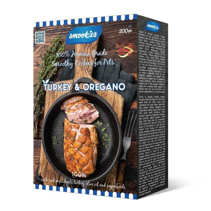 Hlavný obrázok produktu SMOOKIES Premium TURKEY - krůtí sušenky 100% human grade, 200g