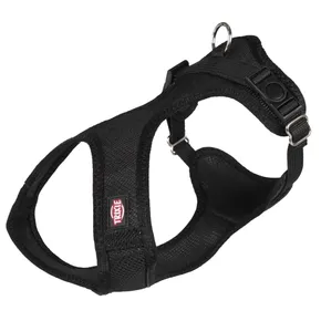 Soft postroj, jemný, vypolstrovaný, čierny XXS-XS: hruď: 25-35cm/15mm