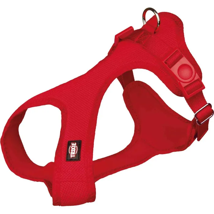 Hlavný obrázok produktu Soft postroj, jemný, vypolstrovaný, červený S:hruď:33-50cm/20mm
