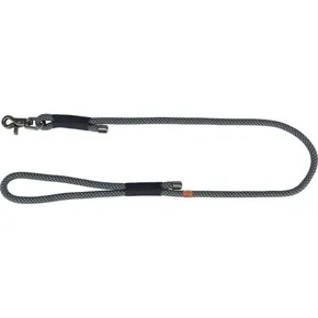 Mäkké okrúhle tkané vodítko Soft Rope, čierna/šedá L-XL: 1,00 m / 13 mm NOVÝ