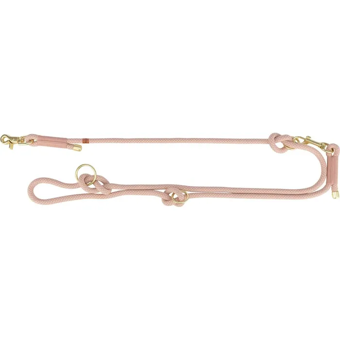 Hlavný obrázok produktu Soft Rope prodlužovací kulaté tkané vodítko, S-XL: 2.00 m/ 10 mm, růžová/světlerůžová
