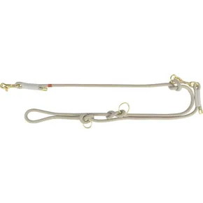 Prodlužovacie okrúhle tkané vodítko Soft Rope, šedá/svetlosivá XS-S: 2,00 m/ 6 mm NOVÝ