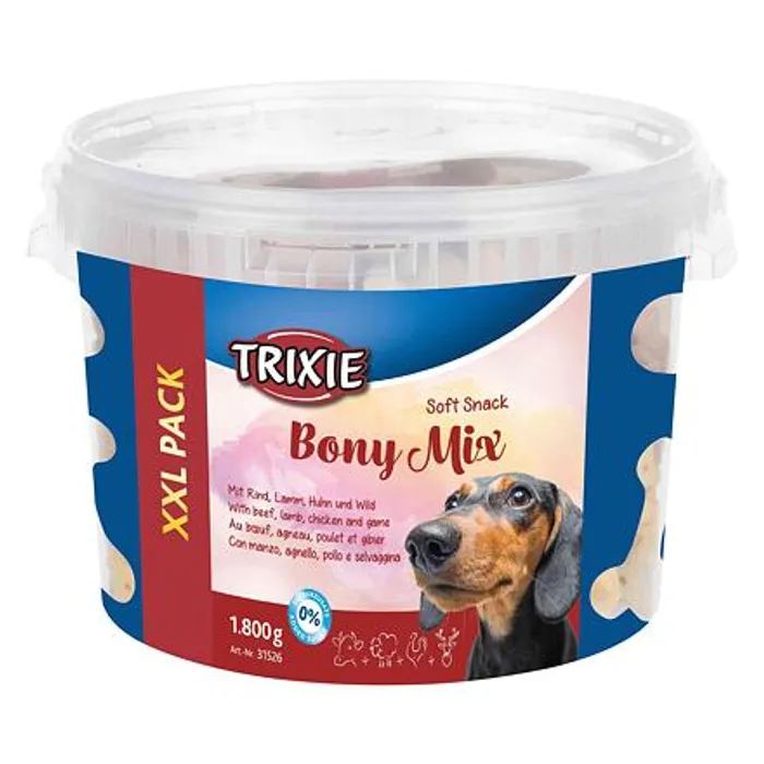 Hlavný obrázok produktu Soft Snack Bony MIX XXL- hovězí, jehněčí, kuře, zvěřina 1800 g