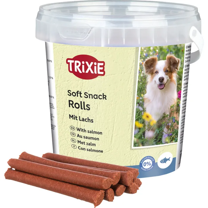 Hlavný obrázok produktu Soft Snack Happy Rolls - tyčinky s lososem, kyblík 500 g