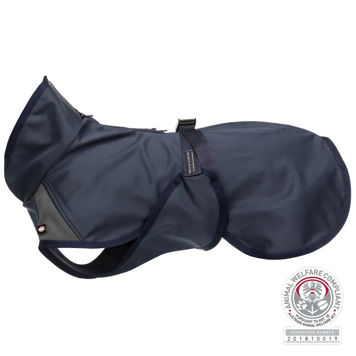 Hlavný obrázok produktu Softshellová bunda ASTON, tmavomodrá/šedá - DOPRODEJ S:33cm, hruď:28-48cm, krk:28cm