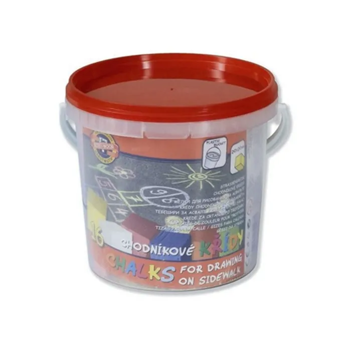 Hlavný obrázok produktu Souprava křídy chodníkové 16 ks 112516 kýblík