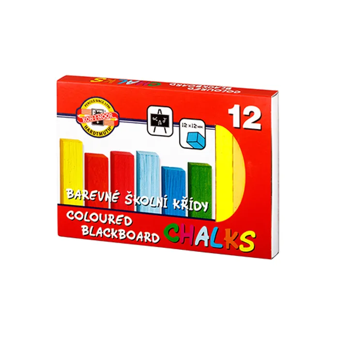 Hlavný obrázok produktu souprava křídy školní barevné 12 ks 112506