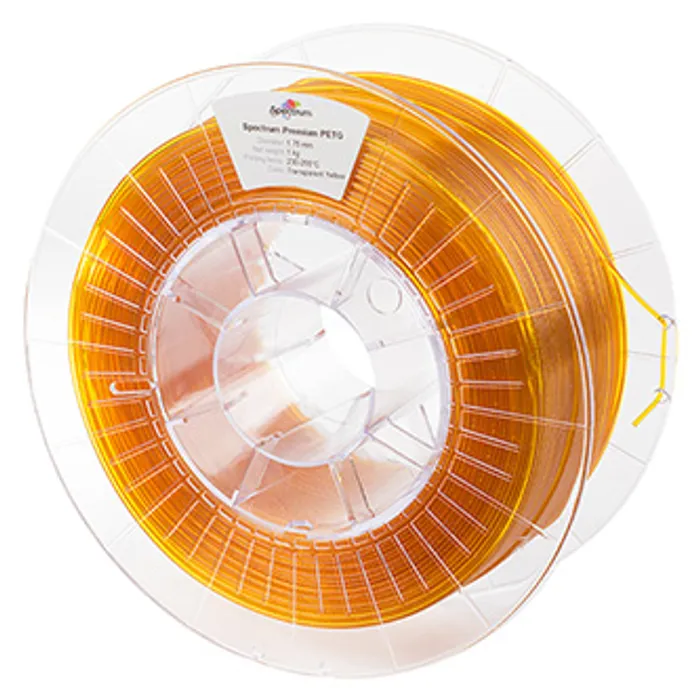 Hlavný obrázok produktu Spectrum 3D filament, Premium PET-G, 1,75mm, 1000g, 80049, transparent yellow
