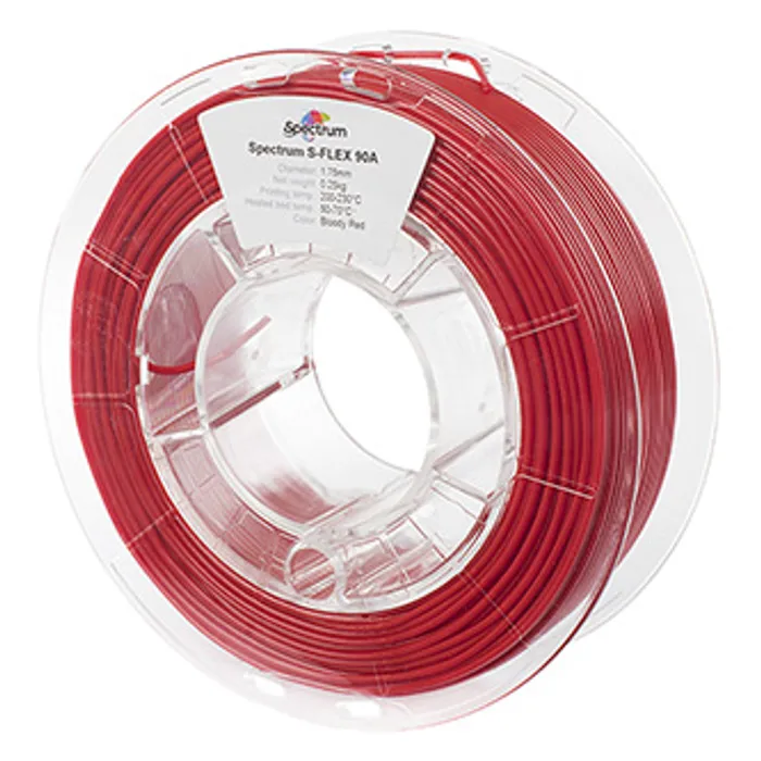 Hlavný obrázok produktu Spectrum 3D filament, S-Flex 90A, 1,75mm, 250g, 80252, bloody red