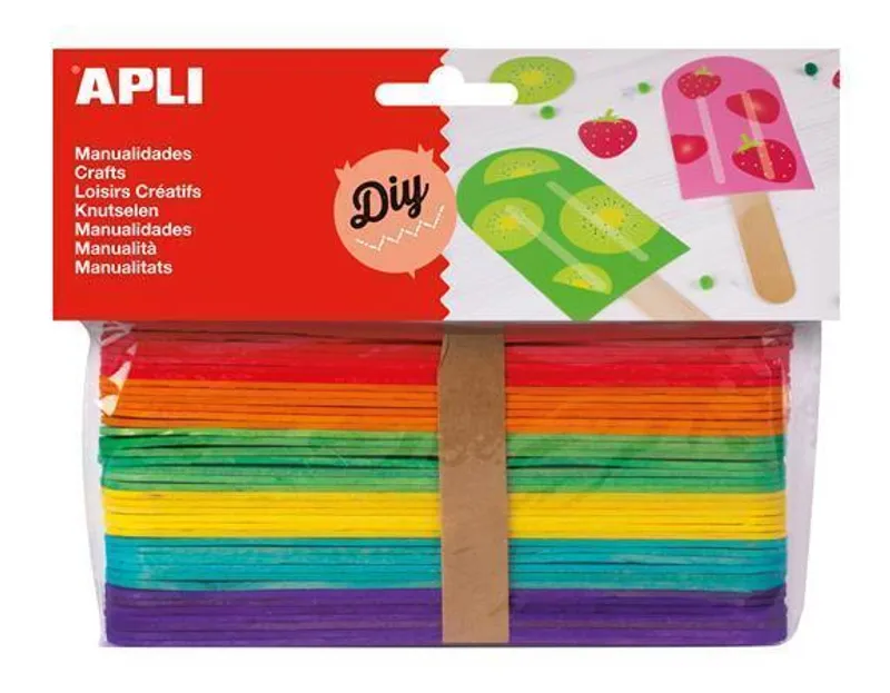 Hlavný obrázok produktu Špejle, dřevěné, mix barev, APLI "Creative"