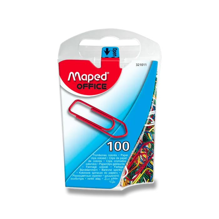 Hlavný obrázok produktu Sponky barevné, 100 ks, mix barev