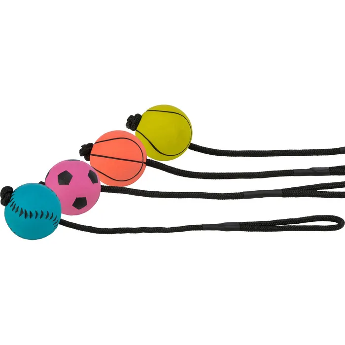 Hlavný obrázok produktu Sportovní míč na šňůře, mechová guma, 6cm/30cm TRIXIE