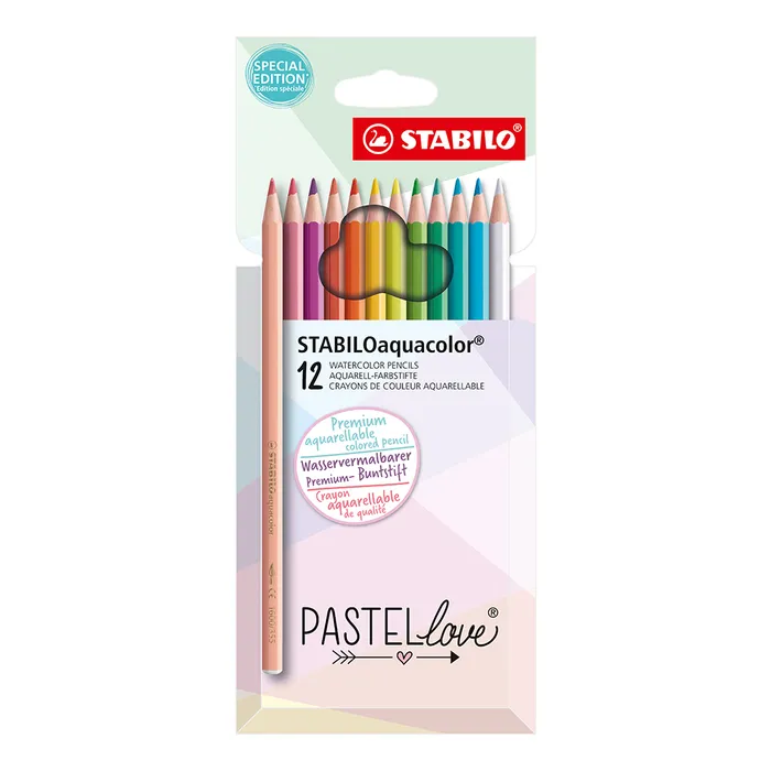 Hlavný obrázok produktu STABILOaquacolor Pastellove Akvarelové pastelky - sada 12 barev