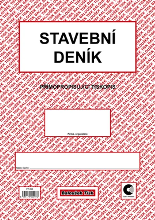 Hlavný obrázok produktu Stavební deník A4 SP PT255