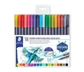 Ďalší obrázok produktu Štetcové fixky "Marsgraphic Duo", sada, 18 farieb, 0,5-0,8/1,0-6,0 mm, obojstranné, STAEDTLE