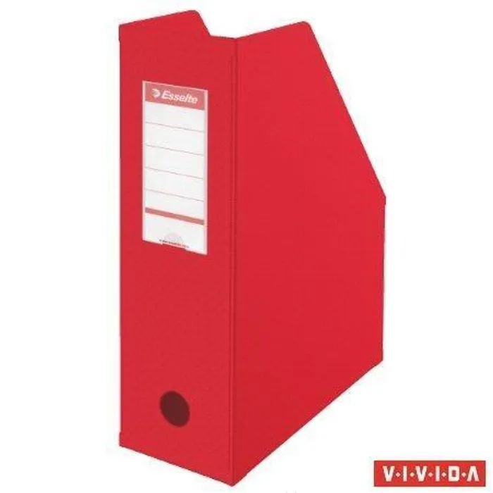 Hlavný obrázok produktu Stojan na časopisy, skládací, Vivida červená, 100 mm, PVC/ karton, ESSELTE