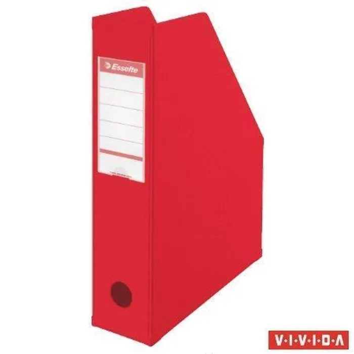 Hlavný obrázok produktu Stojan na časopisy, skládací, Vivida červená, 70 mm, PVC/ karton, ESSELTE