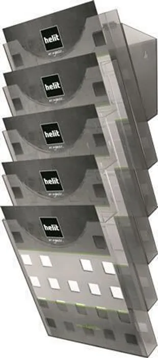 Hlavný obrázok produktu Stojan na katalogy, A4, 5 oddílů, nástěnný, HELIT