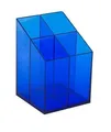 Stojanček na písacie potreby, ICO, transparentný modrý