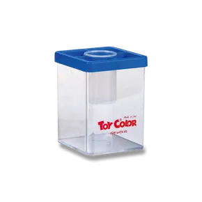 Stojanček na vodu Toy Color transparentný s viečkom, mix farieb