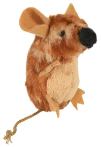 Stojaca pískacia plyšová myš s catnipom 8cm TRIXIE