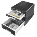 Stolní kostka Leitz B&W, 4 zásuvky, černá