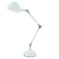 Stolná lampa, 40 W, „Lasora“, biela, chróm, EGLO