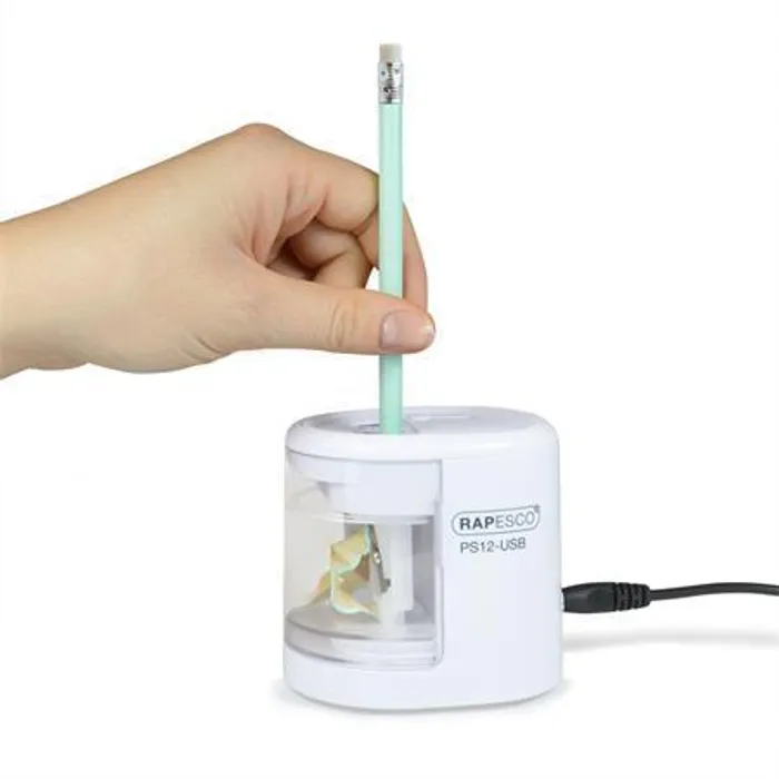 Hlavný obrázok produktu Stolní ořezávátko "PS12-USB", bílá, 2 otvory, baterie/USB, RAPESCO