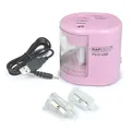 Ďalší obrázok produktu Stolové strúhadlo PS12-USB, ružová, 2 otvory, batéria/USB, RAPESCO