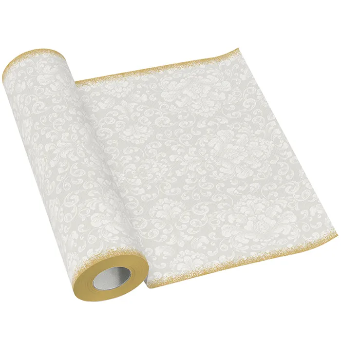 Hlavný obrázok produktu Středový pás PAW AIRLAID 40cm x 24m Rococo White