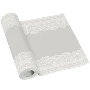 Stredový pás PAW AIRLAID 40cm x 24m Royal Lace Silver