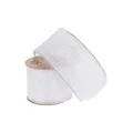Stuha dekoračná, šírka 63 mm - biela [1 ks]