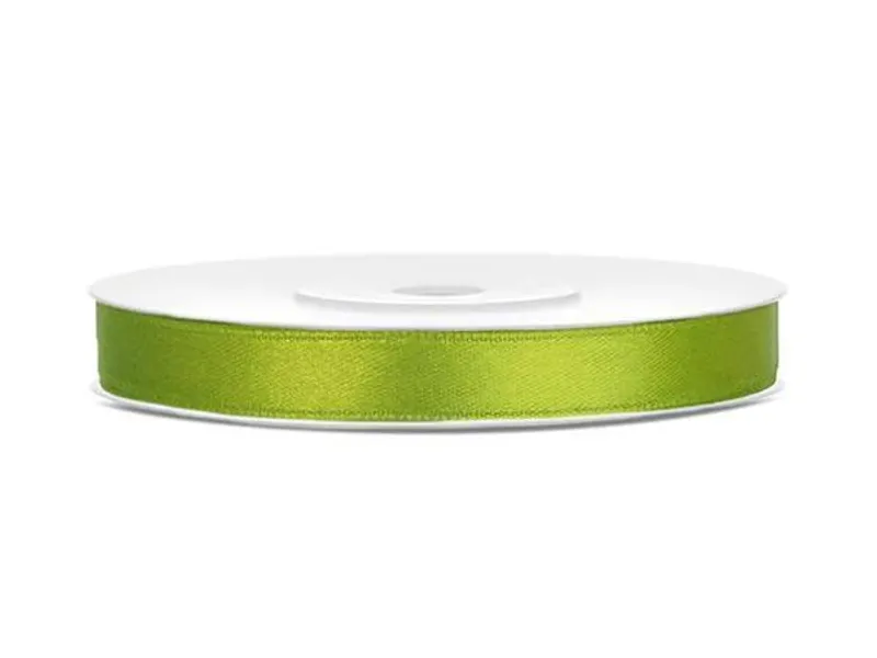 Hlavný obrázok produktu Stuha, saténová, limetková, 6mm x 25 m