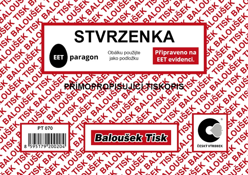 Hlavný obrázok produktu Stvrzenka A6 samopropis, 50 listů PT070