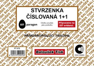 Stvrzenka A6 samopropis, číslovaná, 50 listov PT072