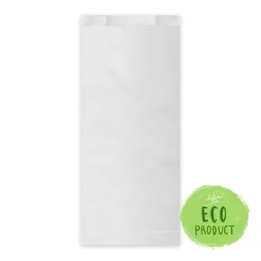 Papierové vrecko (FSC Mix) s bočným skladom biele 15+7 x 35 cm `2,5kg` [100 ks]