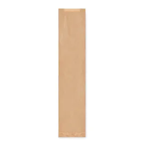 Papierové vrecko s bočným skladom hnedé 12+5 x 59 cm `Baguette` [1000 ks]