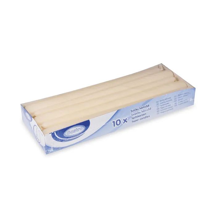 Hlavný obrázok produktu Svíčka kónická 245 mm béžová [10 ks]