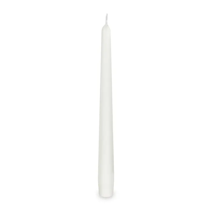 Hlavný obrázok produktu Svíčka kónická 245 mm bílá [10 ks]