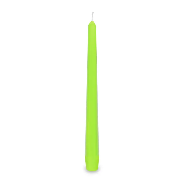 Hlavný obrázok produktu Svíčka kónická 245 mm žlutozelená [10 ks]