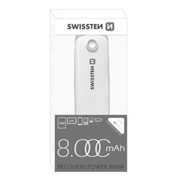 Hlavný obrázok produktu SWISSTEN, Power Bank, Li-Ion, 5V, 8000mAh, nabíjení mobilních telefonů aj., 22014100, 1xk